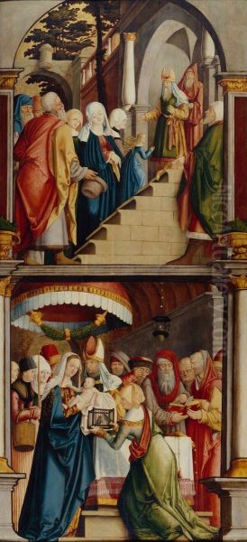 Presentation of Virgin Mary and Jesus at the Temple Oil Painting by Barthel Beham