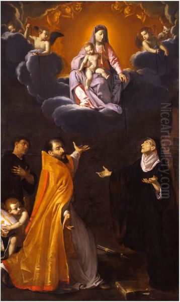 Virgin of the Belt Oil Painting by Simone Cantarini