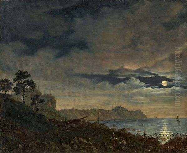 View of Cape Arkona in Rugen Oil Painting by Johann Friedrich Boeck