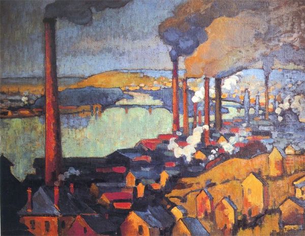 Usines a Eauplet Oil Painting by Robert Antoine Pinchon