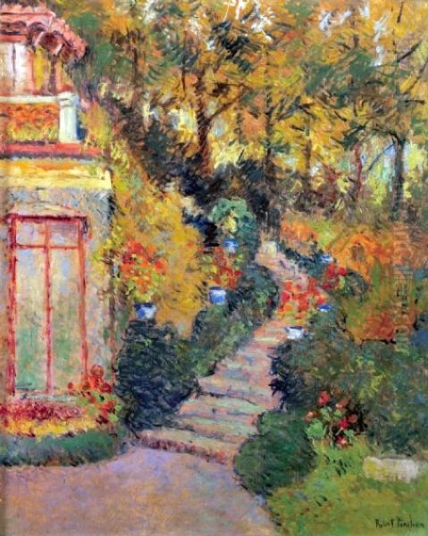 L'escalier a Lescure Oil Painting by Robert Antoine Pinchon