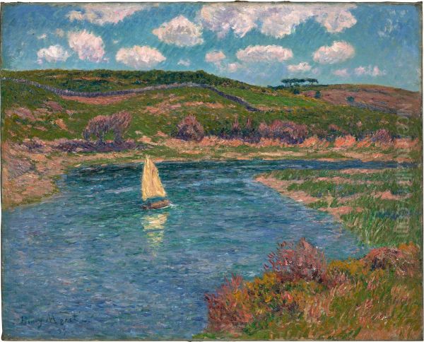 Riviere de Pont Aven, Finistere Oil Painting by Henry Moret