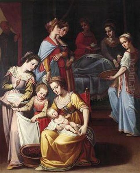 Birth Of The Virgin Oil Painting by Lodovico Cardi Cigoli