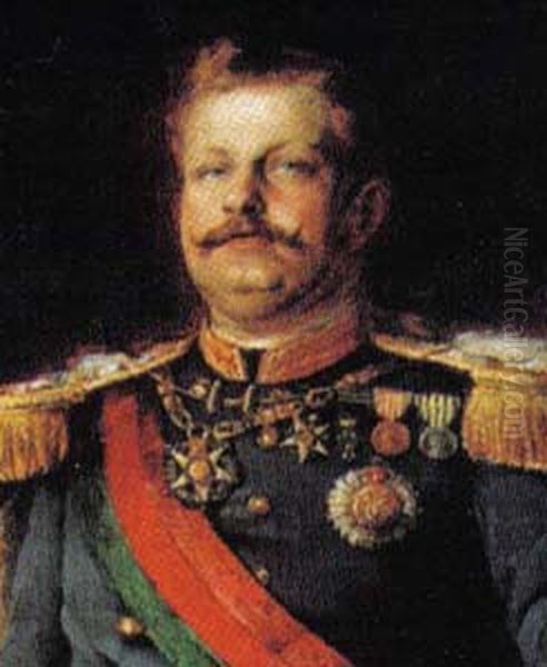 Carlos I of Portugal (1863-1908) Oil Painting by Jose Malhoa