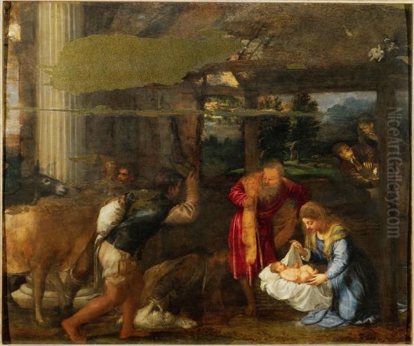 Adorazione dei pastori Oil Painting by Titian