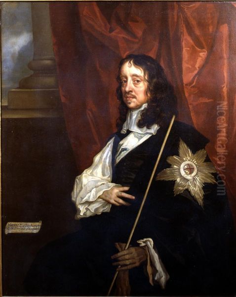 Thomas Wriothesley, 4th Earl of Southampton(1607-1667), Lord High Treasurer of England, holding his Staff of Office Oil Painting by Peter Lely