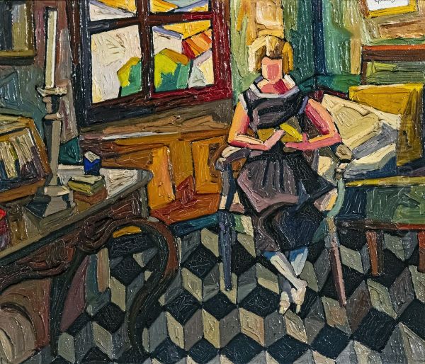 Luce reading to Rabastens Oil Painting by Georges Gaudion