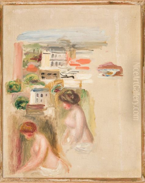 Studies of landscapes and nudes Oil Painting by Pierre-Auguste Renoir