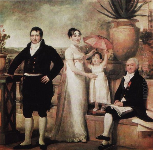 The Ratton Family Oil Painting by Domenico Pellegrini