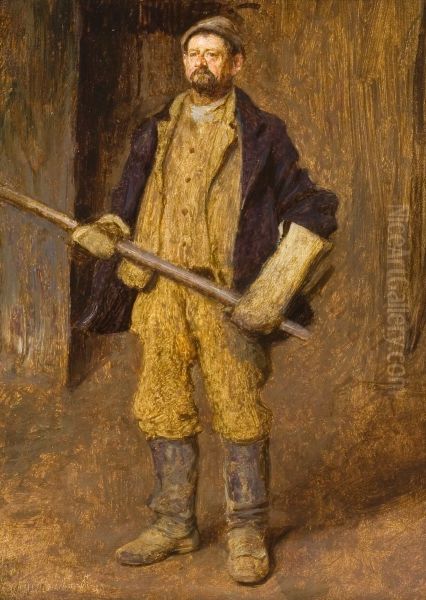 A Foundryman Oil Painting by unknown