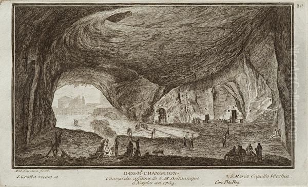 Grotta Vicino A S. Maria Capella Vecchia Oil Painting by Antoine Alexandre J. Cardon