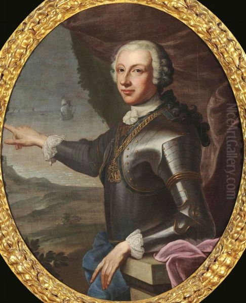 Portrait of a Knight of the Order of the Most Holy Annunciation in armour Oil Painting by Unidentified painter