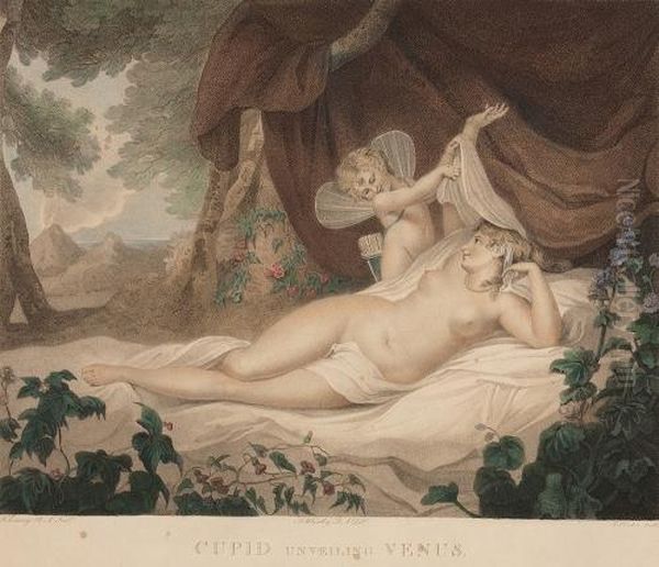 Cupid Unveiling Venus Oil Painting by Antoine, Anthony Cardon