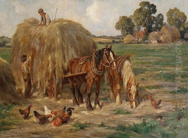 Haymaking Oil Painting by Claude Cardon