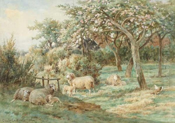 A Corner Of The Orchard Oil Painting by Claude Cardon