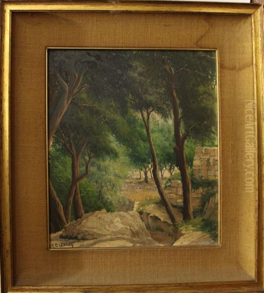 Paisaje Oil Painting by A Cardona