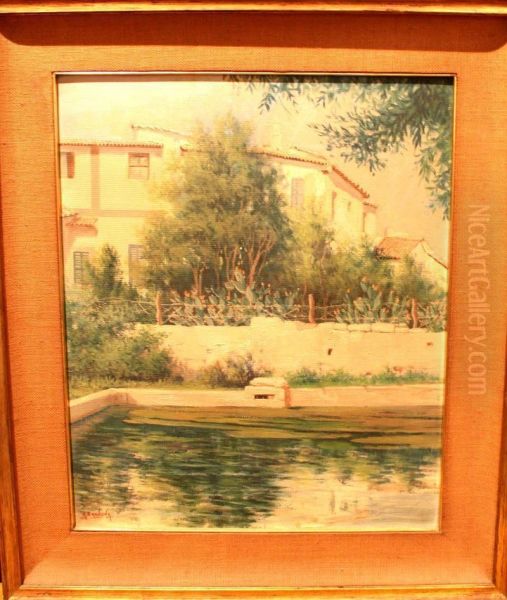 Casa Oil Painting by A Cardona