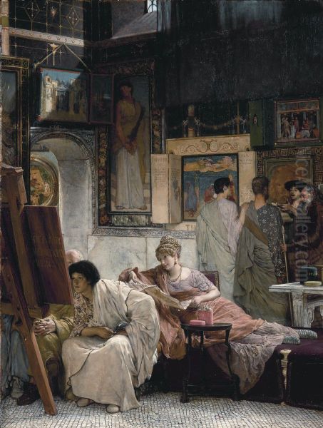 A picture gallery Oil Painting by Lawrence Alma-Tadema