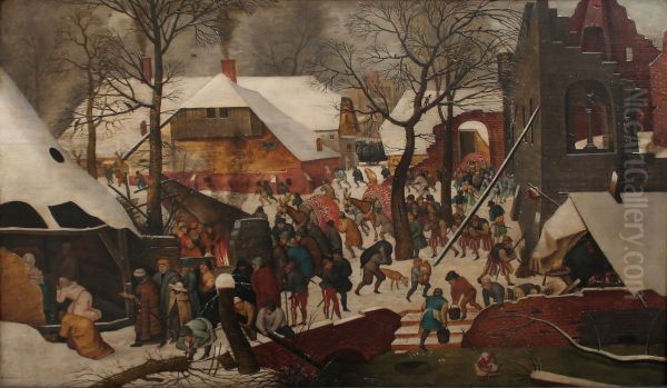 L'adoration des Mages dans la neige Oil Painting by Pieter Brueghel the Younger