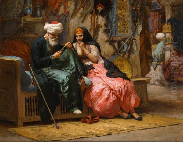 A precious jewel Oil Painting by Frederick Arthur Bridgman