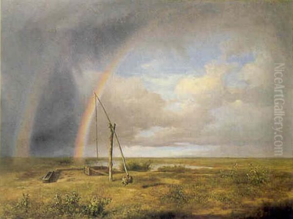 A puszta Oil Painting by Karoly Marko