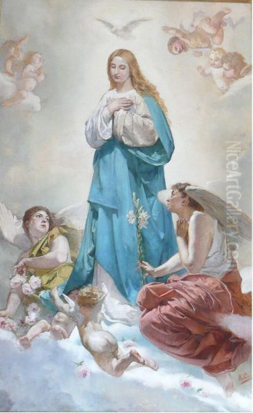 Immaculate Conception Oil Painting by Antonio Cortina Farinos