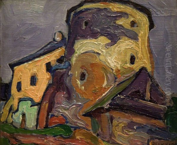 Fragment murow z baszta Oil Painting by unknown