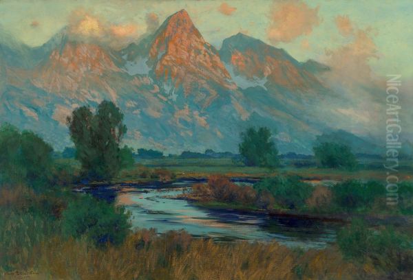 Teton Range Oil Painting by Charles Partridge Adams