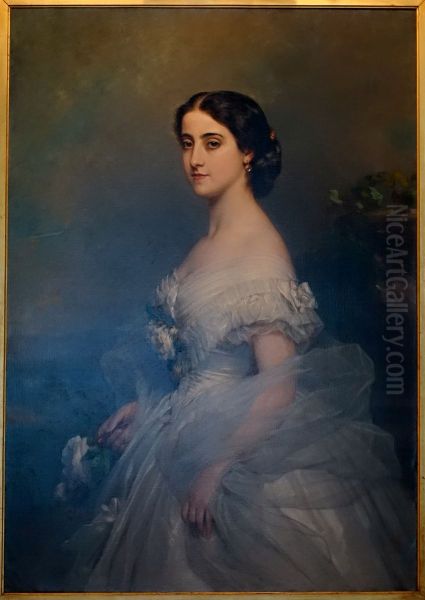 Adelina Patti Oil Painting by Franz Xaver Winterhalter