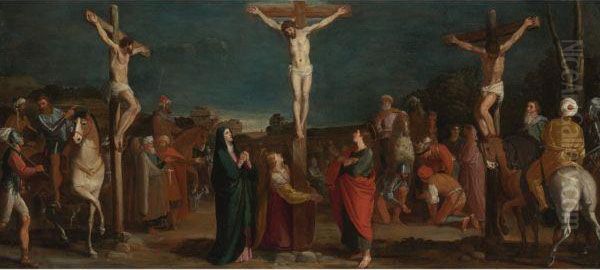 Crucifixion With Thieves Oil Painting by Bartolomeo Carducci