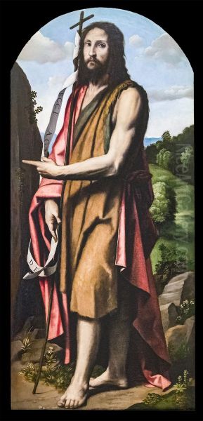 John the Baptist Oil Painting by Moretto Da Brescia