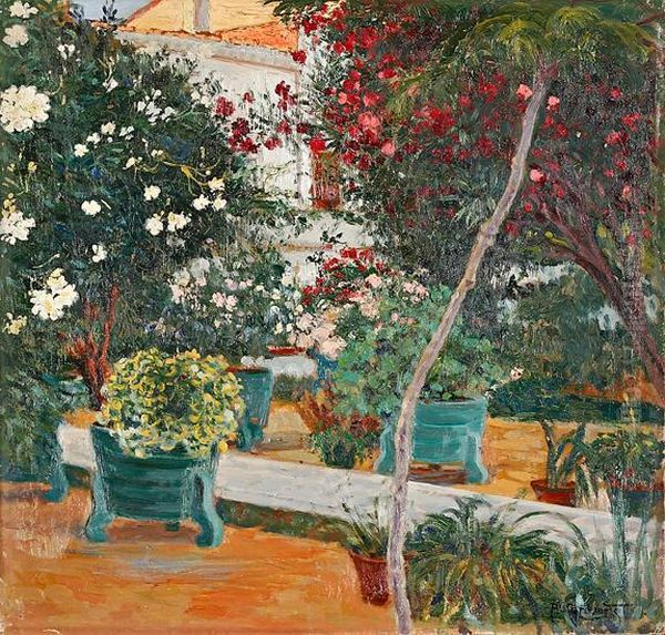 Un Jardin Mallorquin Oil Painting by Alexandre Cardunets Cazorla