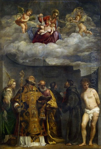 Madonna of San Nicolo dei Frari Oil Painting by Titian