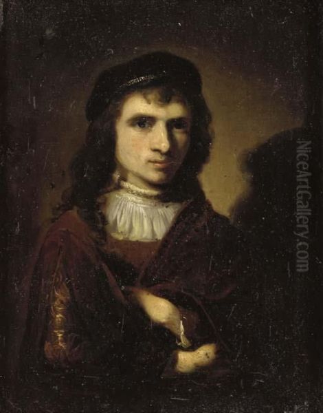 Portrait Of A Young Man, Bust-length Oil Painting by Carel Fabritius