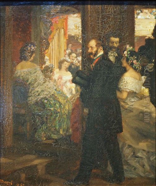 Im Opernhaus Oil Painting by Adolph von Menzel