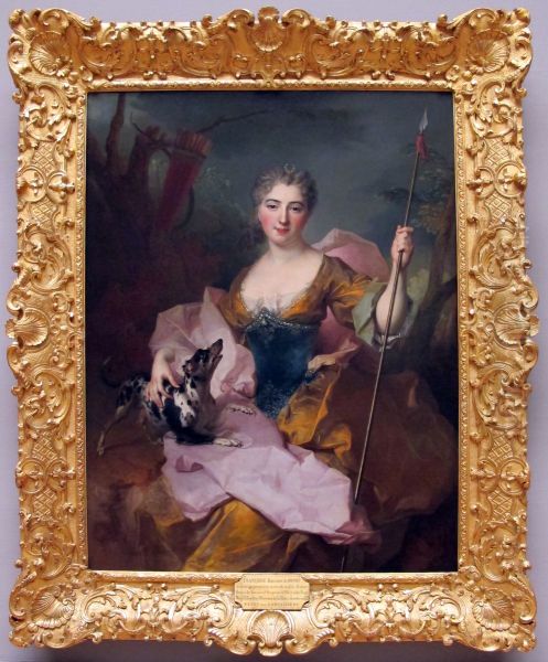 Portrait de la baronne de Vasserot en Diane Oil Painting by Nicolas de Largilliere