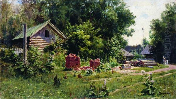 Dvorik Oil Painting by Vasily Polenov