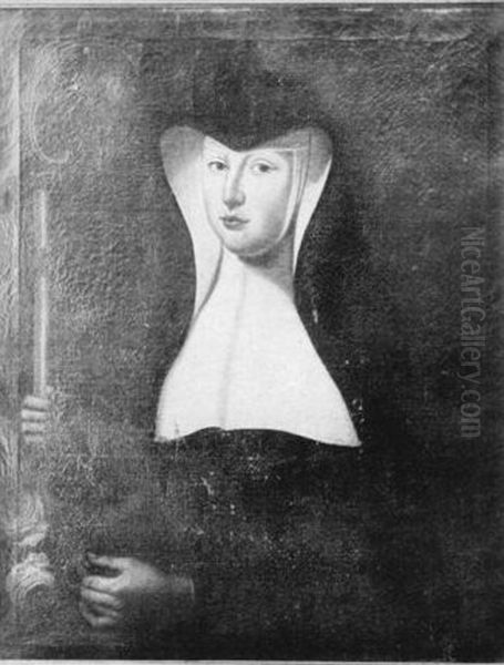 Agatha Philippina zu Guttenberg, last abbess of Eibingen Abbey Oil Painting by Unidentified painter