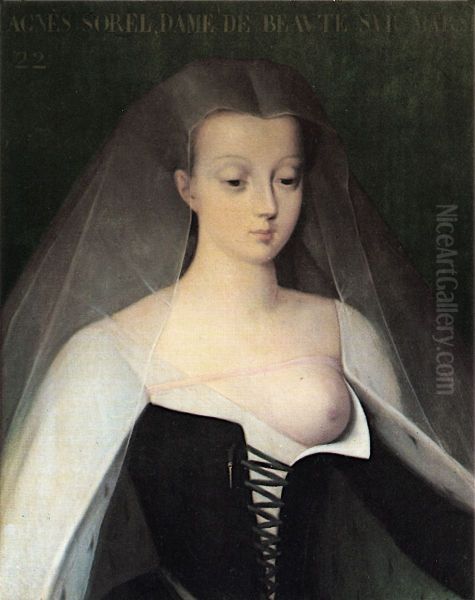 Portrait ofAgnes Sorel Oil Painting by Jean Fouquet