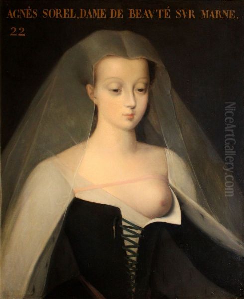 Portrait ofAgnes Sorel Oil Painting by Jean Fouquet