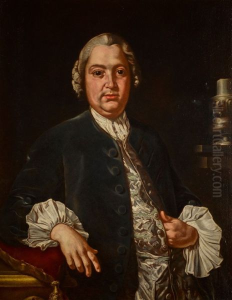 Portrait of the composer Niccolo Jommelli Oil Painting by Carlo Amalfi