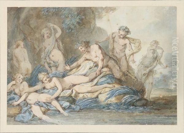 Bacchanale Oil Painting by Jacques Philippe Caresme