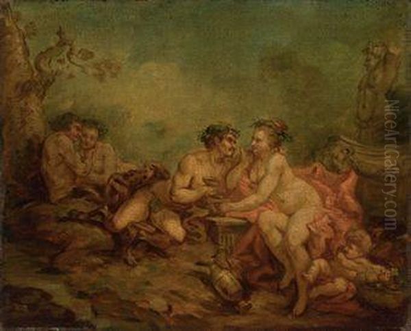 Le Satyre Amoureux Oil Painting by Jacques Philippe Caresme