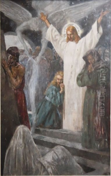 die Auferweckung des Lazarus Oil Painting by Lucien Jonas