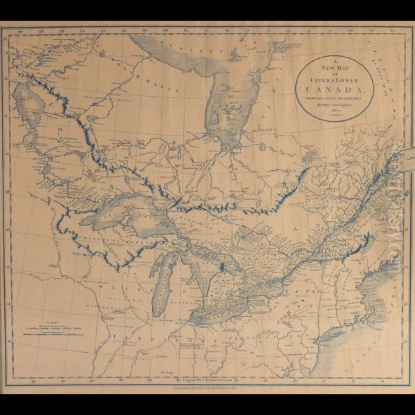 Four Maps Of North America Including: A New Map Of North Americafrom The Latest Authorities Oil Painting by John Carey