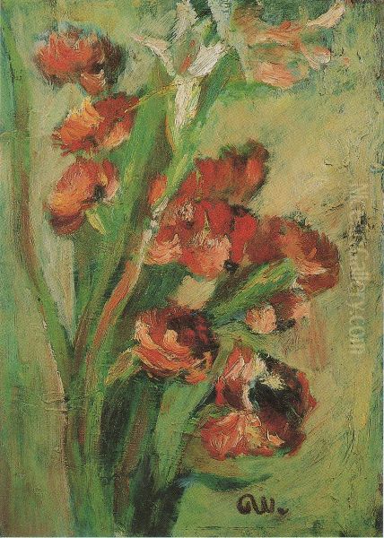 Gladioluses Oil Painting by Aimitsu