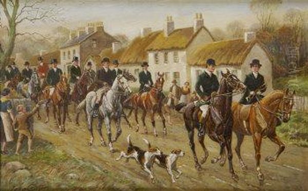 Boxing Day Hunt Oil Painting by John Carey