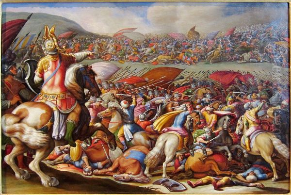 Battle scene Oil Painting by Antonio Tempesta