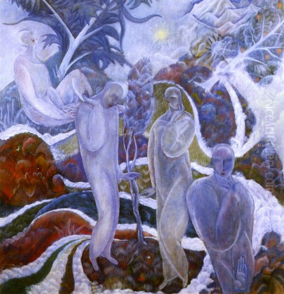 Summer Night Oil Painting by Albert Bloch