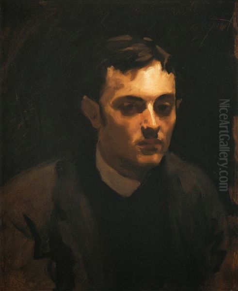 Albert de Belleroche (half portrait) Oil Painting by John Singer Sargent